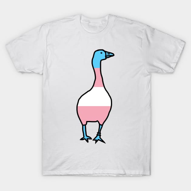 Transgender Pride Flag Goose T-Shirt by ellenhenryart